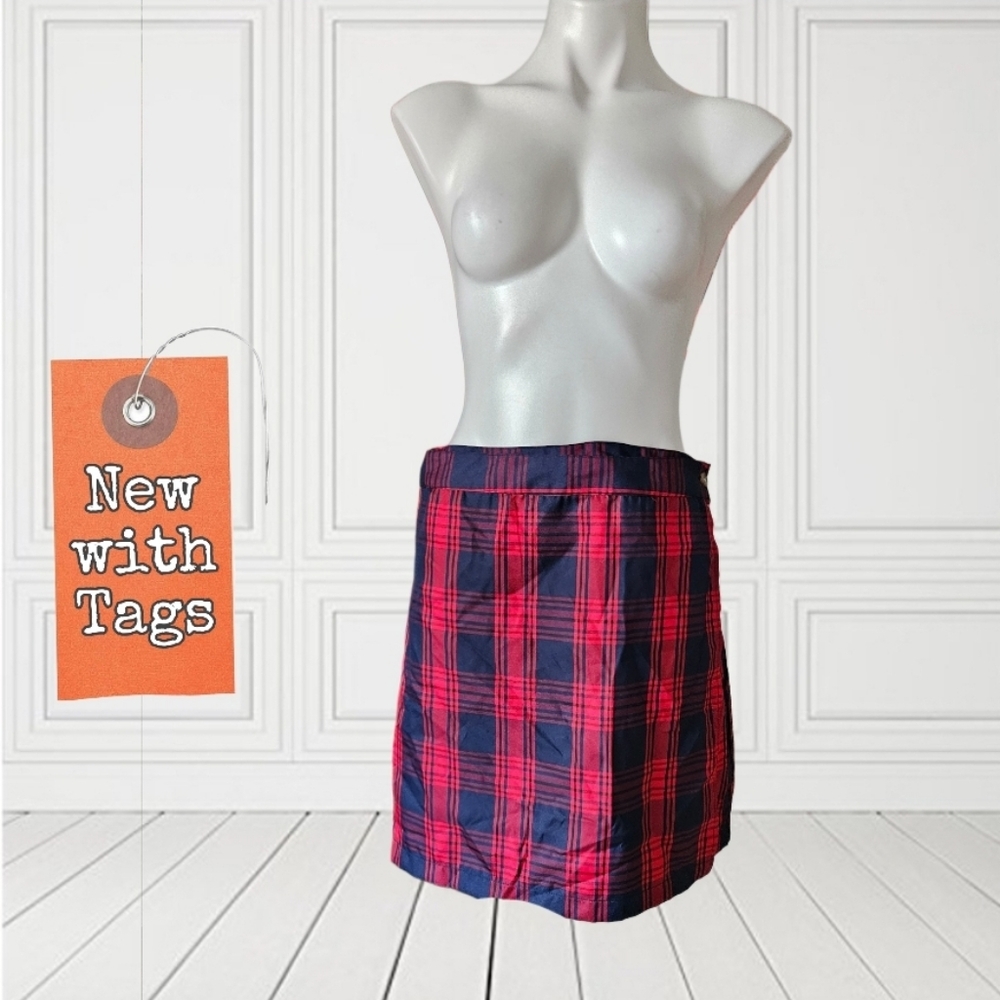 New WITH Tags Sam & Sam Plaid Preppy Pleated Skirt
